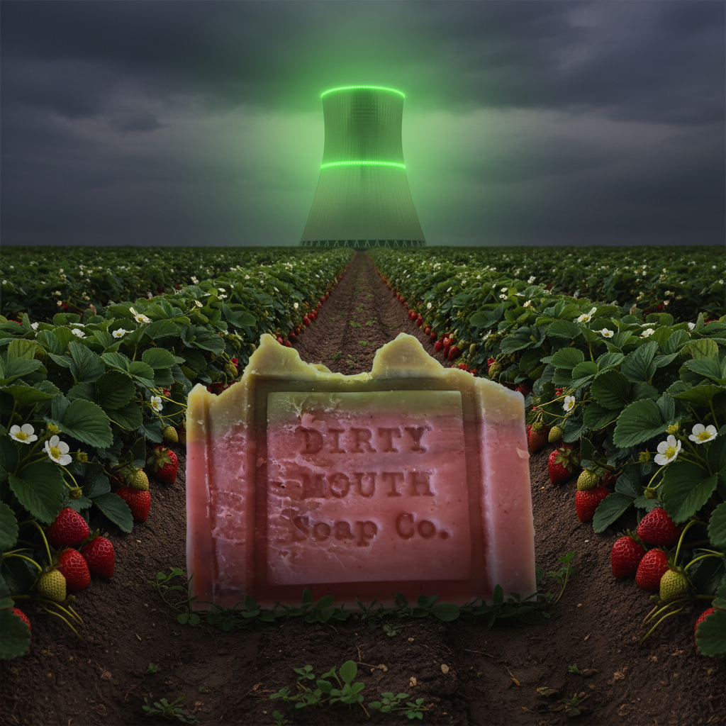 Dirty Mouth Soap at strawberry farm with nuclear reactor